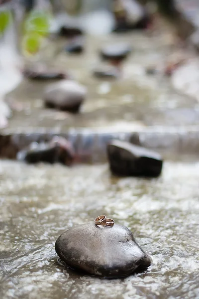 Rings an a stone — Stock Photo, Image