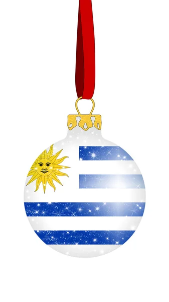 Boże Narodzenie błyszczącej kuli - Urugwaj — Zdjęcie stockowe