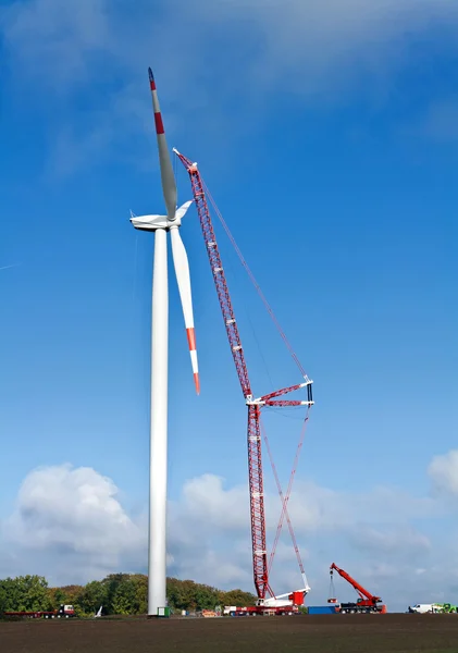 Wind power konstruktion Stockbild