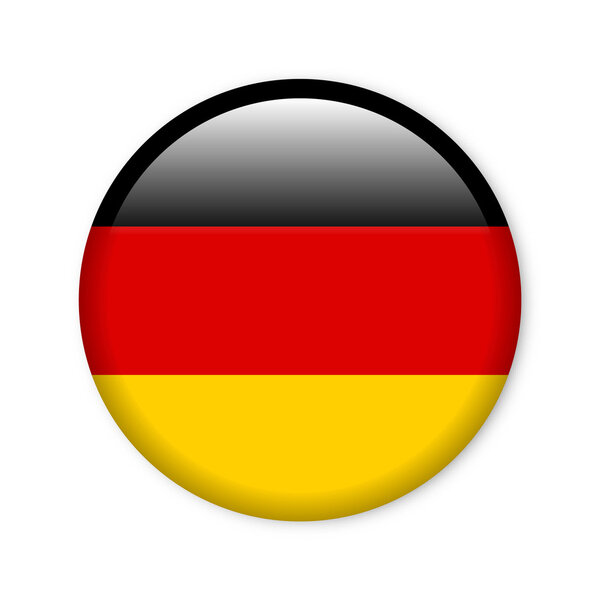 Germany - glossy button with flag