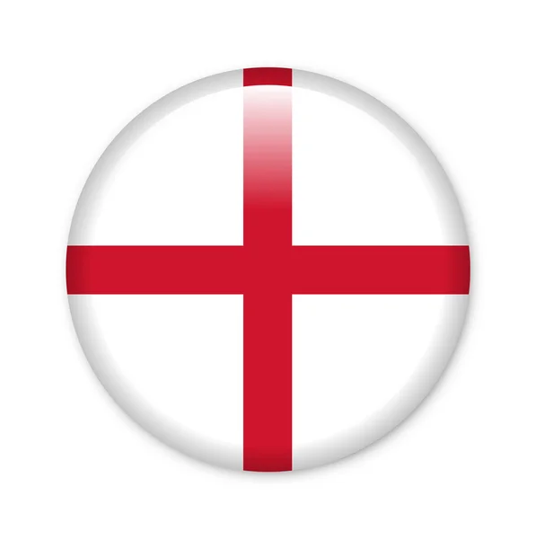 England - glanzende knop met vlag — Stockfoto