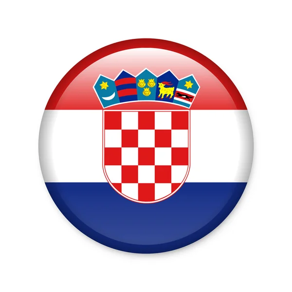 Hırvatistan - bayrak ile parlak düğme