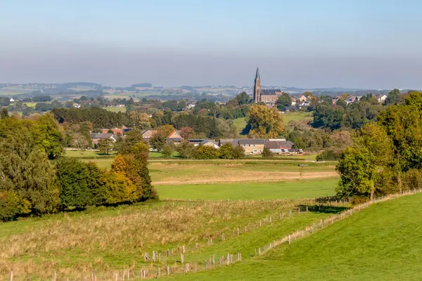 Het Landschap Van Provincie Limburg Met Valleien Heuvels Omgeving Van — Stockfoto
