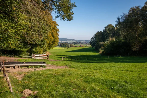 Het Landschap Van Provincie Limburg Met Valleien Heuvels Omgeving Van — Stockfoto