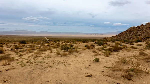 Güney Kaliforniya Daki Çöl Kuru Sarı Kahverengi Kum Mojave Ulusal — Stok fotoğraf