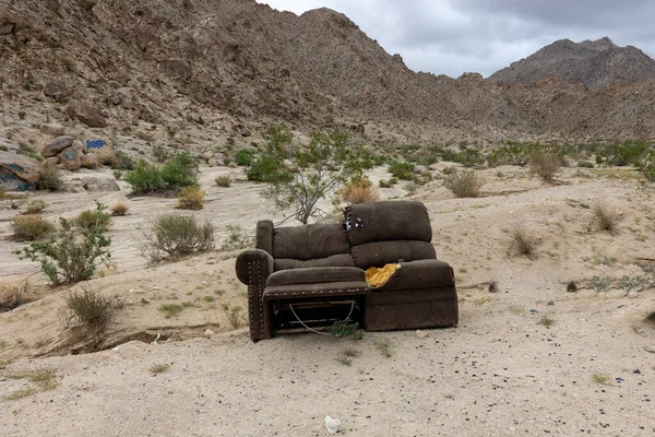 Lettiera Nel Deserto Del Mojave Grave Problema Nello Stato Della — Foto Stock