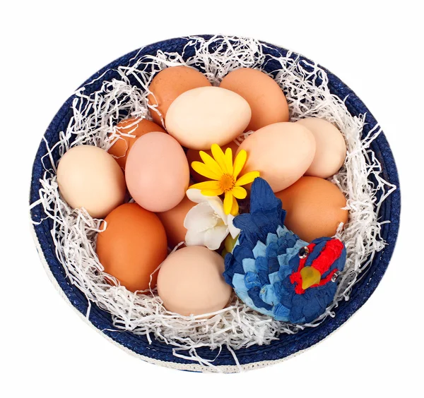 Košík vajec — Stock fotografie