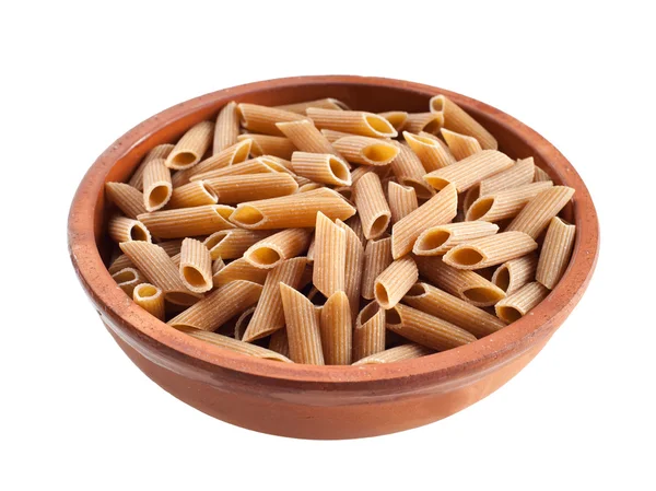 Wholemeal penne italian pasta — Stock Photo, Image