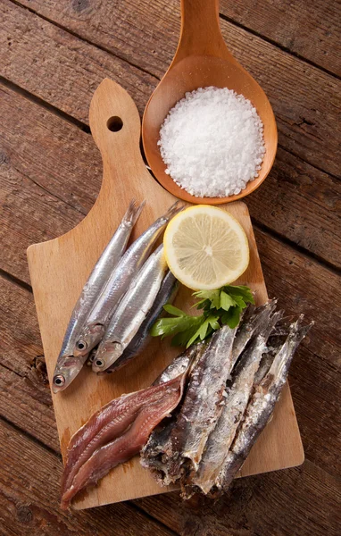 Anchoas marinadas — Foto de Stock