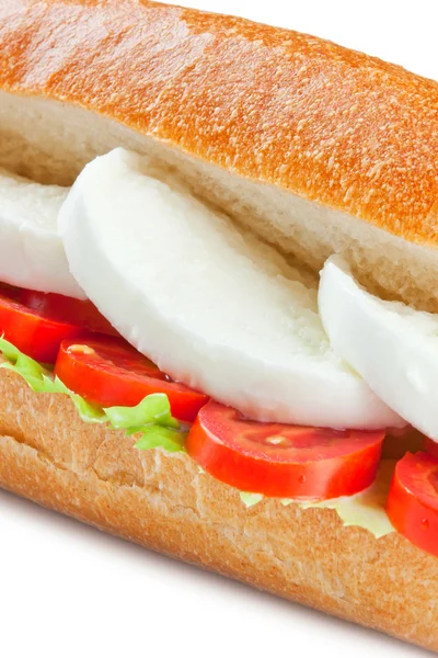 Бутерброд з сиром моцарелла — стокове фото