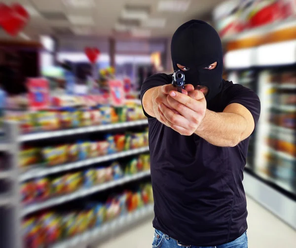 Robber with masked — Stock Photo, Image