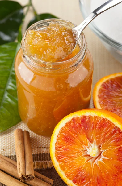 Orange hausgemachte Marmelade — Stockfoto