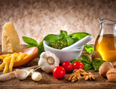 pesto için malzemeler