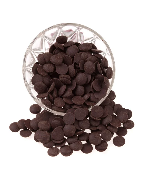 Lahodné čokoládové pralinky izolovaných na bílém — Stock fotografie