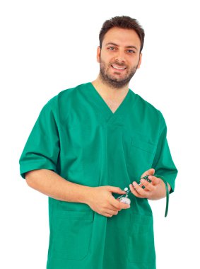yakışıklı genç bir doktor
