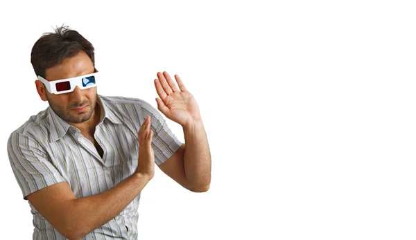 Boy with 3D glasses — Stock Photo, Image