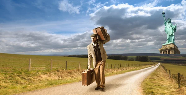 Emigrante de Nueva York — Foto de Stock