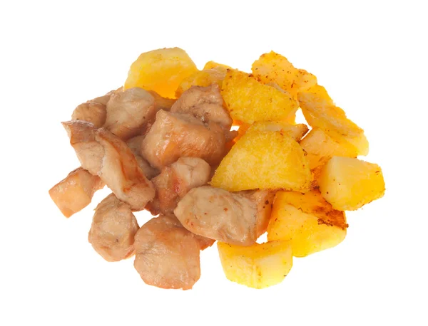 Nuggets de pollo con patatas —  Fotos de Stock