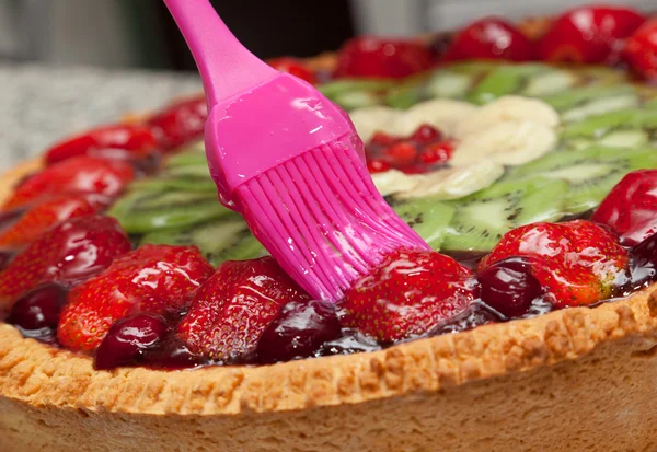 Pastel de frutas frescas e isinglass —  Fotos de Stock