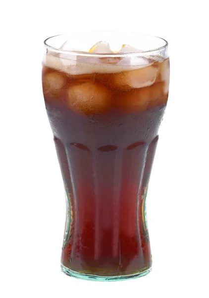 Glass of cola with ice — Stock Photo, Image