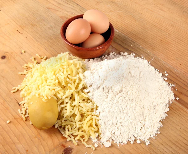Gnocchi Ingredientes — Fotografia de Stock