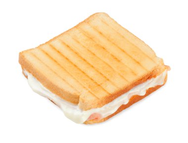 Toasted sandwich with ham and cheese clipart