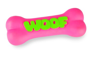 Pink plastic dog chew toy clipart