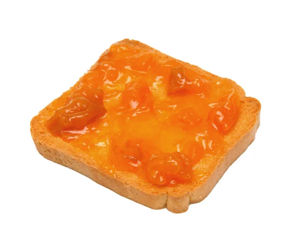 Круглий тост з джемом — стокове фото