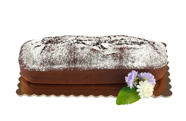 Chocolate plum cake homemade — Stock Photo, Image