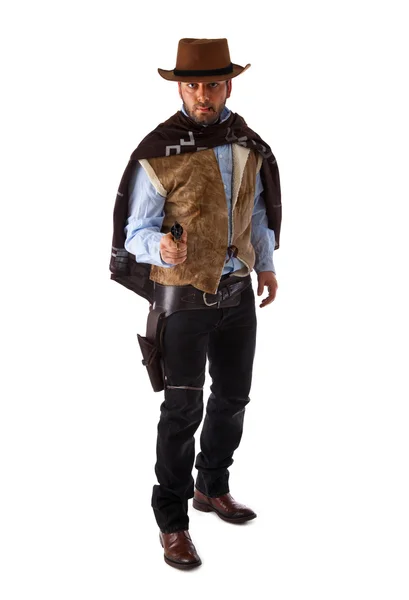 Gunman in the old wild west on white background — Stock Photo, Image