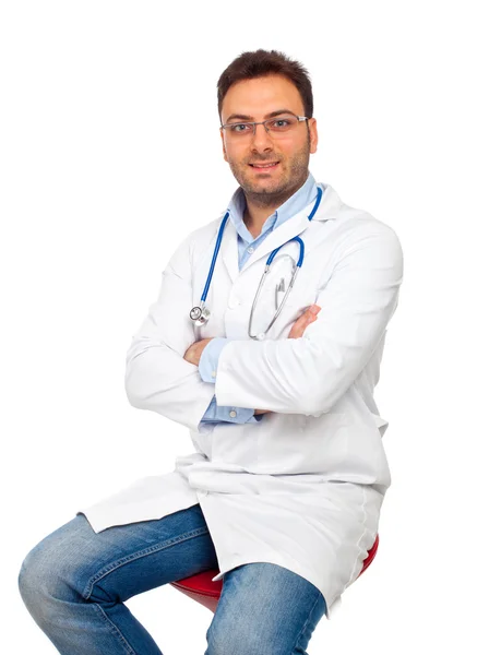 Yakışıklı genç bir doktor — Stok fotoğraf