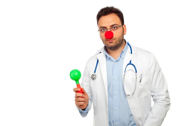 Clown young doctor — Stock Photo, Image