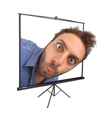 Wow expression on projection screen