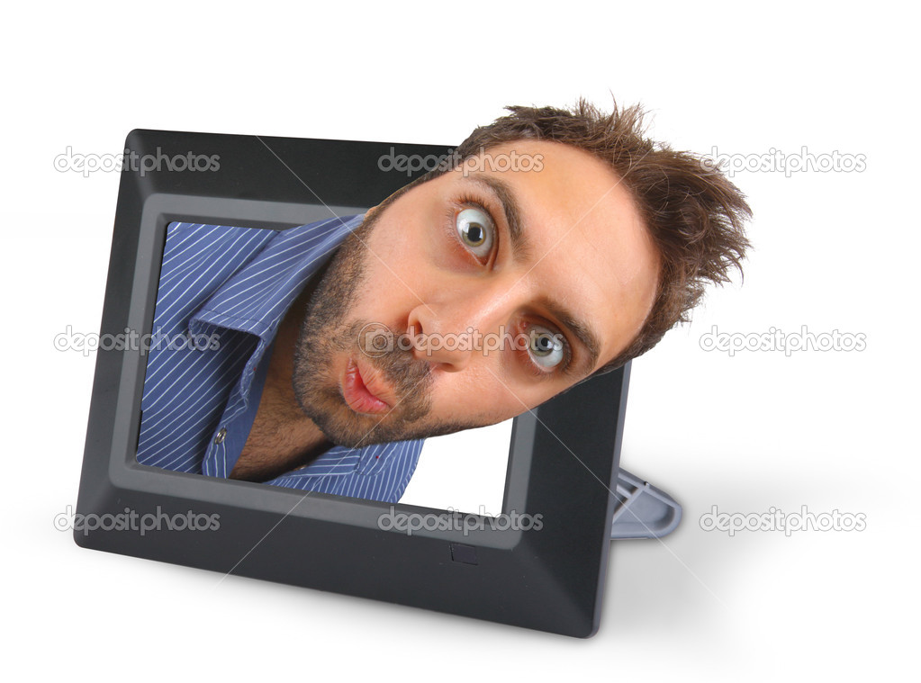 Wow expression with digital photo frame