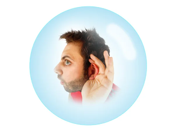 Wow expression with hearing — Stock Photo, Image