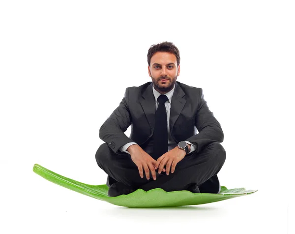 Businessmanlin blad — Stockfoto