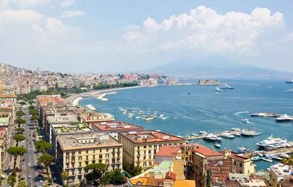 Panoramiczny widok na Neapol z posillipo — Zdjęcie stockowe