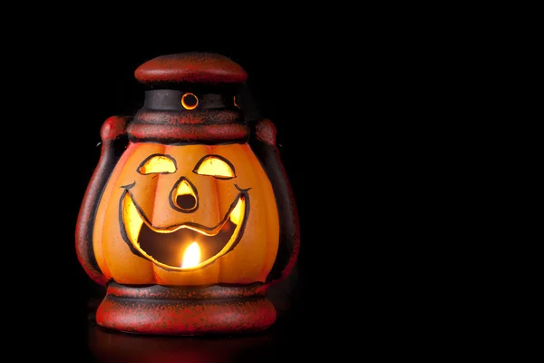 Pumpkin lantern with candle — Stock Photo, Image