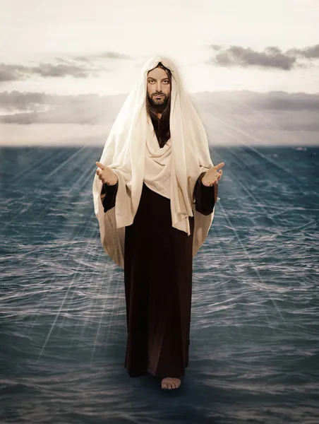 Jesus Walks on Water — 图库照片