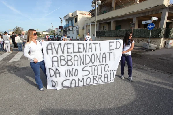 "마르시아 당 라 비타" 몬드래곤, 이탈리아. 국민의 항의 — 스톡 사진