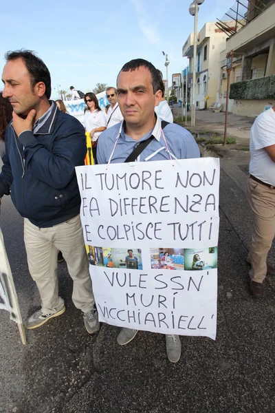 "Marcia per la vita" in Mondragone, Italy. Protest of the people — Stock Photo, Image