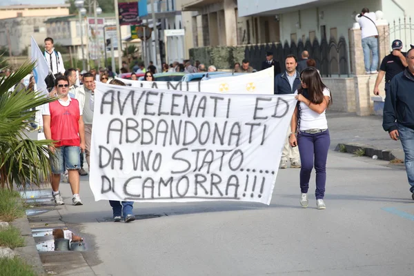 "마르시아 당 라 비타" 몬드래곤, 이탈리아. 국민의 항의 — 스톡 사진