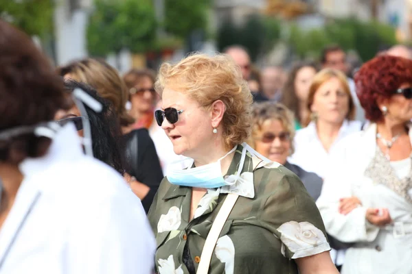 "Marcia per la vita" in Mondragone, Italy. Protest of the people — Stock Photo, Image