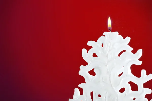 Christmas candle shaped like a Christmas tree — Stock Photo, Image