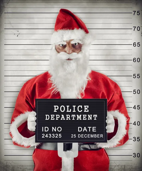 Santa Claus Mugshot — Zdjęcie stockowe