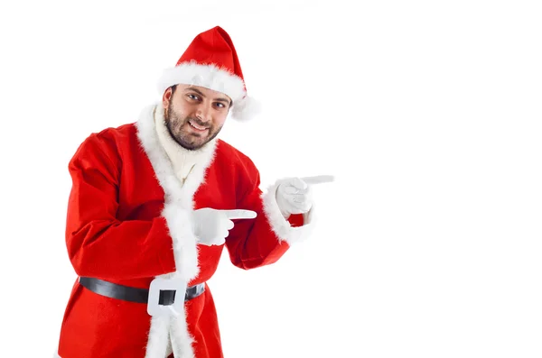 Junge Weihnachtsmann isoliert auf weißem Hintergrund — Stockfoto