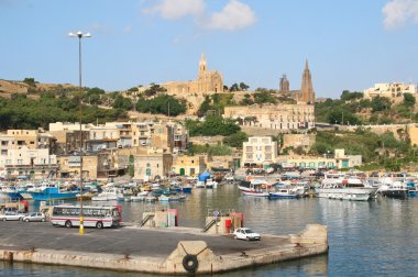 mgarr gozo, malta küçük adada liman