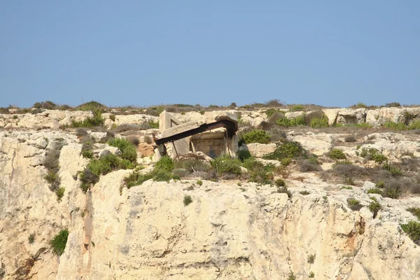 Veduta della costa con roccia generica, Gozo, Malta — Foto Stock