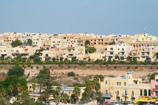 Vista da costa e arquitetura de Malta — Fotografia de Stock