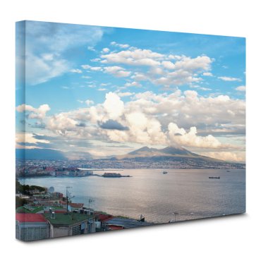 Napoli Körfezi'nin görünümü üzerine yağlıboya